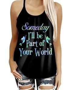 Gearhumans 3D The Most Blue Sparkle Mermaid Tail In The Ocean Custom Cross Tank Top GO16062109 Cross Tank Top Hollow Tank Top S 