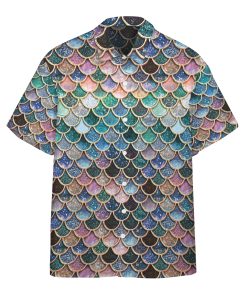 Gearhumans 3D The Most Blue Sparkle Mermaid Tail In The Ocean Custom Hawaii Shirt GO17062116 Hawai Shirt Hawai Shirt S 