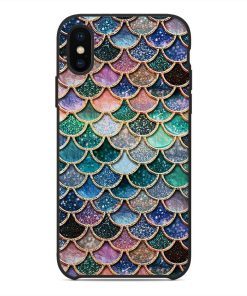 Gearhumans 3D The Most Blue Sparkle Mermaid Tail In The Ocean Custom Phone Case GO09062114 Glass Phone Case Iphone X 