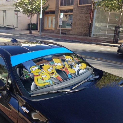 gearhumans 3D The Simpsons Custom Car Auto Sunshade GV19074 Auto Sunshade