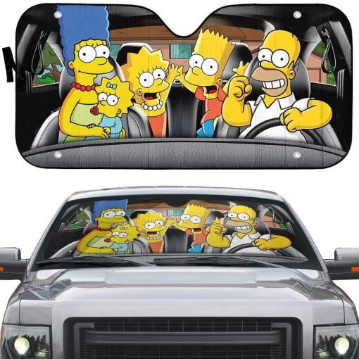 gearhumans 3D The Simpsons Custom Car Auto Sunshade GV19074 Auto Sunshade