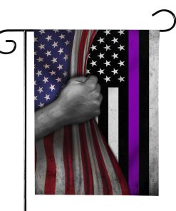 Gearhumans 3D Thin Purple Line American Custom Flag GW20052113 House Flag House Flag S 