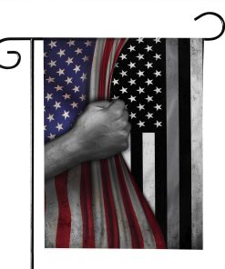 Gearhumans 3D Thin Silver Line American Custom Flag GW20052114 House Flag House Flag S 
