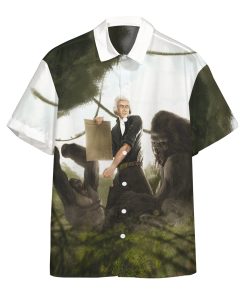 Gearhumans 3D Thomas Jefferson Battling A Gorilla Custom Short Sleeve Shirt GW2906213 Hawai Shirt Hawai Shirt S 