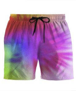 Gearhumans 3D Tie Dye Custom Summer Beach Shorts GN15076 Men Shorts Men Shorts S