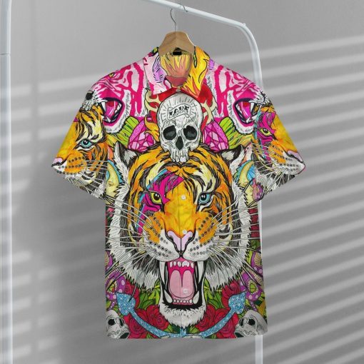 Gearhumans 3D Tigers Tropical Hawaii Shirt ZC13048 Hawai Shirt