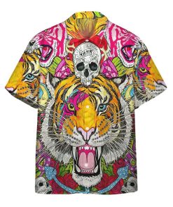 Gearhumans 3D Tigers Tropical Hawaii Shirt ZC13048 Hawai Shirt Short Sleeve Shirt S 