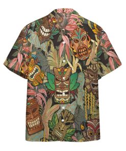 Gearhumans 3D Tiki Head Hawaii Shirt ZK13041 Hawai Shirt Short Sleeve Shirt S 