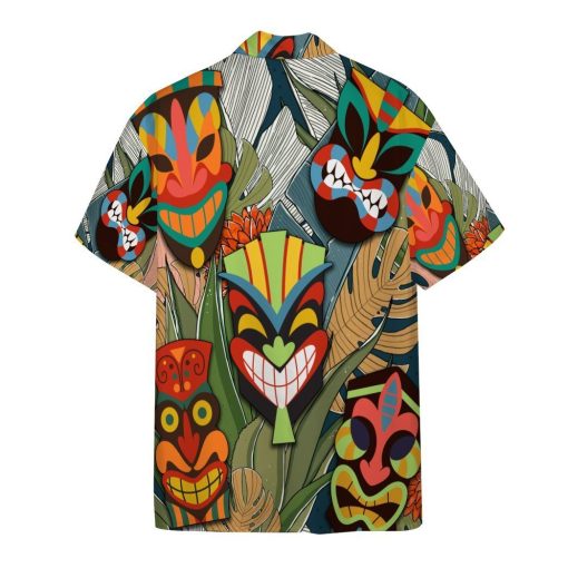 Gearhumans 3D Tiki Head Hawaii Shirt ZK13042 Hawai Shirt