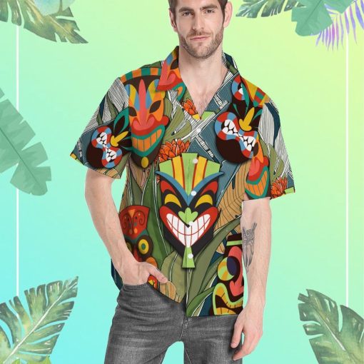 Gearhumans 3D Tiki Head Hawaii Shirt ZK13042 Hawai Shirt