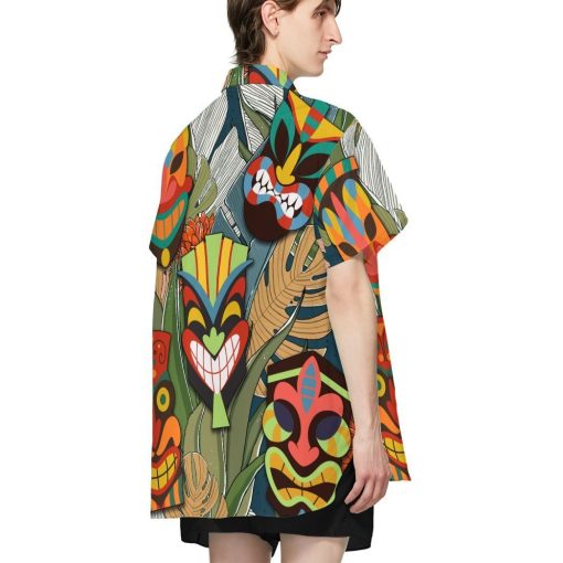 Gearhumans 3D Tiki Head Hawaii Shirt ZK13042 Hawai Shirt