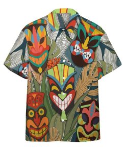 Gearhumans 3D Tiki Head Hawaii Shirt ZK13042 Hawai Shirt Short Sleeve Shirt S 