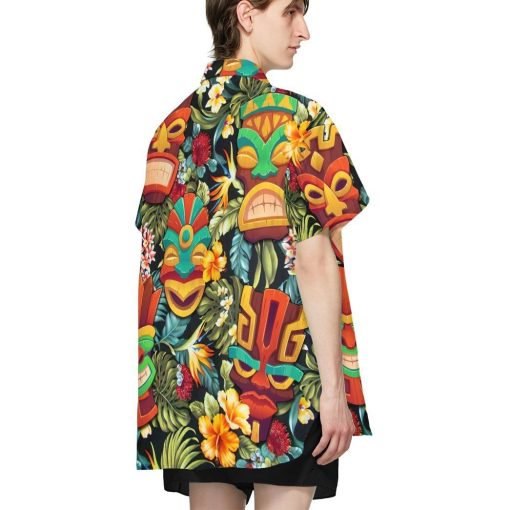 Gearhumans 3D Tiki Head Hawaii Shirt ZK13043 Hawai Shirt