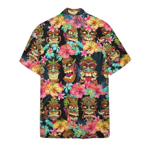Gearhumans 3D Tiki Head Hawaii Shirt ZZ14041 Hawai Shirt
