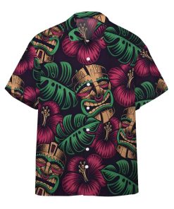 Gearhumans 3D Tiki Mask Hawaii Shirt GS04052112 Hawai Shirt Short Sleeve Shirt S