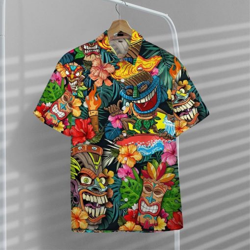 Gearhumans 3D Tiki Tiki Awesome Hawaii Shirt ZK12044 Hawai Shirt