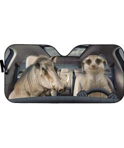 gearhumans 3D Timon & Pumbaa Lion King Car Auto Sunshade GS05061 Auto Sunshade 57''x27.5'' 