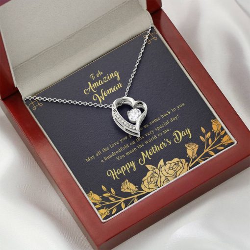 Gearhumans 3D To An Amazing Woman Happy Mothers Day Forever Love Necklace GS27042112 ShineOn Fulfillment