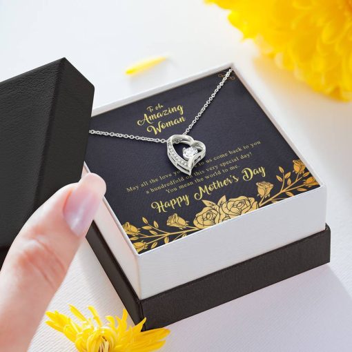 Gearhumans 3D To An Amazing Woman Happy Mothers Day Forever Love Necklace GS27042112 ShineOn Fulfillment