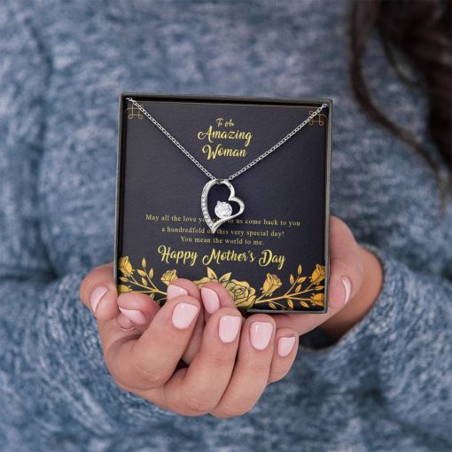 Gearhumans 3D To An Amazing Woman Happy Mothers Day Forever Love Necklace GS27042112 ShineOn Fulfillment