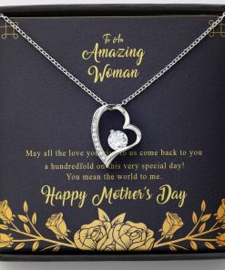 Gearhumans 3D To An Amazing Woman Happy Mothers Day Forever Love Necklace GS27042112 ShineOn Fulfillment Standard Box
