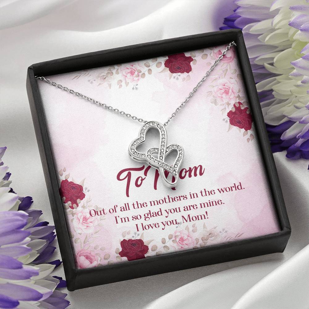 Gearhumans 3D To Mom Mothers Day Gift Double Heart Necklace 4 Gearhumans 3D To Mom Mothers Day Gift Double Heart Necklace GS2604212 ShineOn Fulfillment
