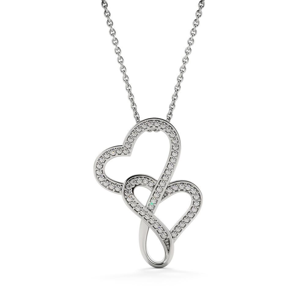Gearhumans 3D To Mom Mothers Day Gift Double Heart Necklace 2 Gearhumans 3D To Mom Mothers Day Gift Double Heart Necklace GS2604212 ShineOn Fulfillment