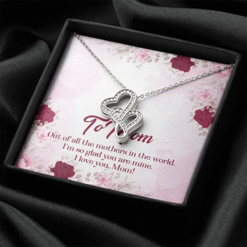 Gearhumans 3D To Mom Mothers Day Gift Double Heart Necklace 17 Gearhumans 3D To Mom Mothers Day Gift Double Heart Necklace GS2604212 ShineOn Fulfillment