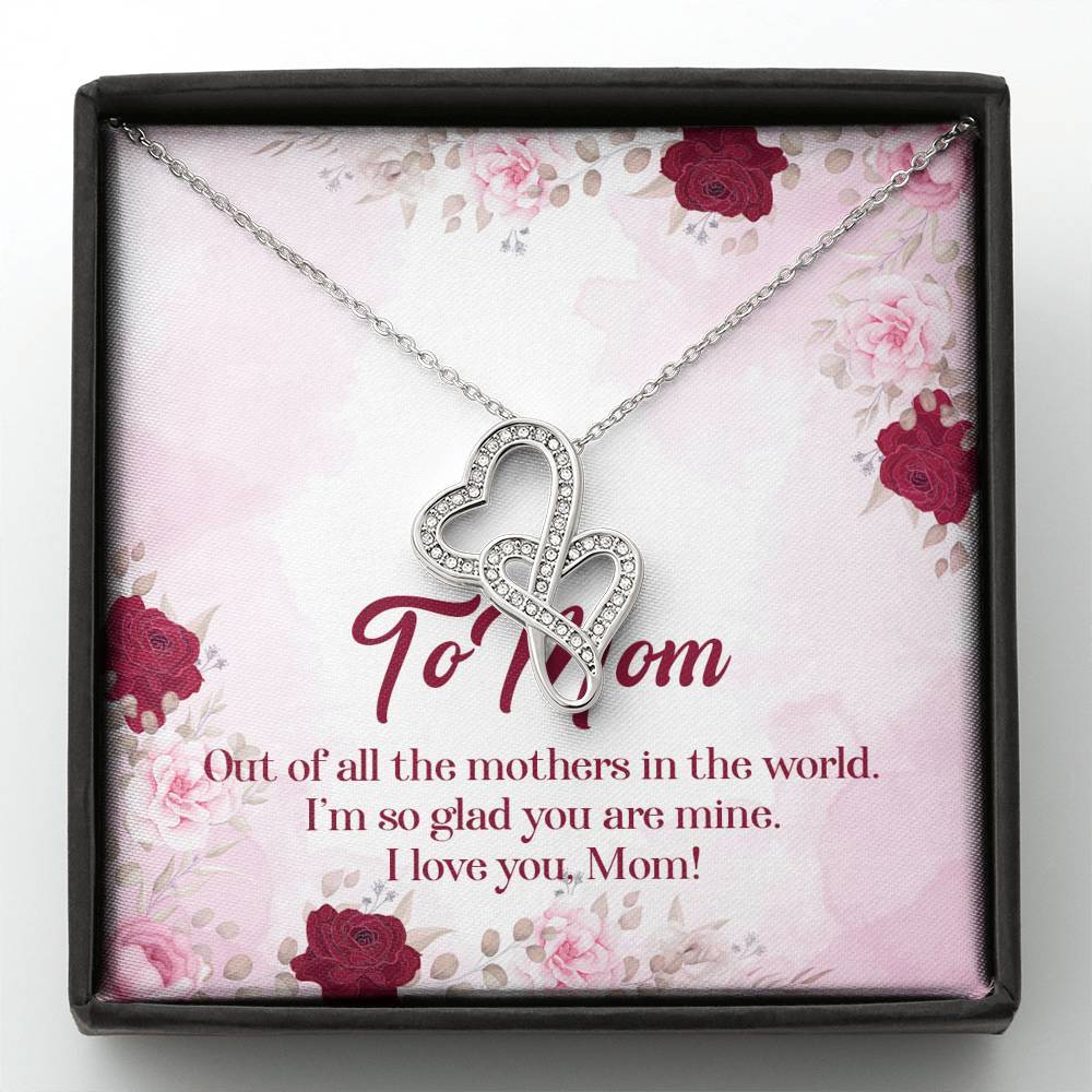 Gearhumans 3D To Mom Mothers Day Gift Double Heart Necklace 1 Gearhumans 3D To Mom Mothers Day Gift Double Heart Necklace GS2604212 ShineOn Fulfillment Standard Box