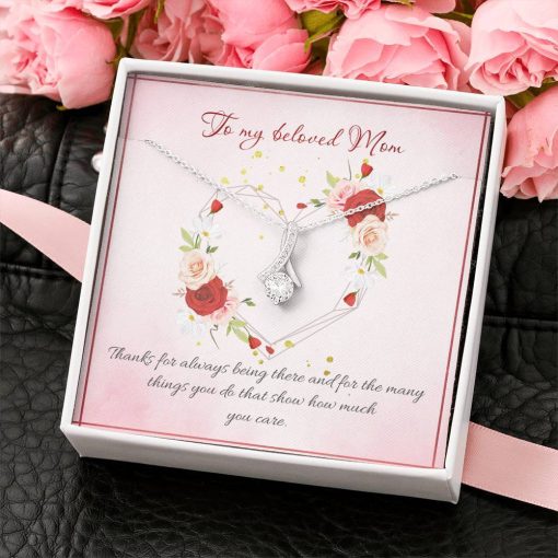 Gearhumans 3D To My Beloved Mom Happy Mothers Day Alluring Beauty Necklace GS23042115 ShineOn Fulfillment