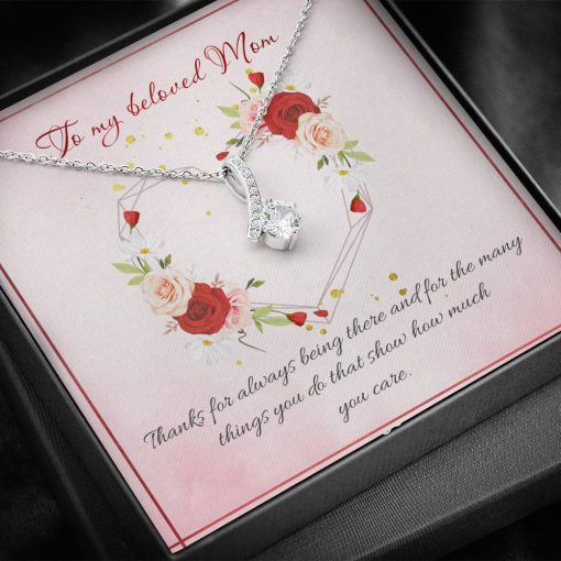 Gearhumans 3D To My Beloved Mom Happy Mothers Day Alluring Beauty Necklace GS23042115 ShineOn Fulfillment