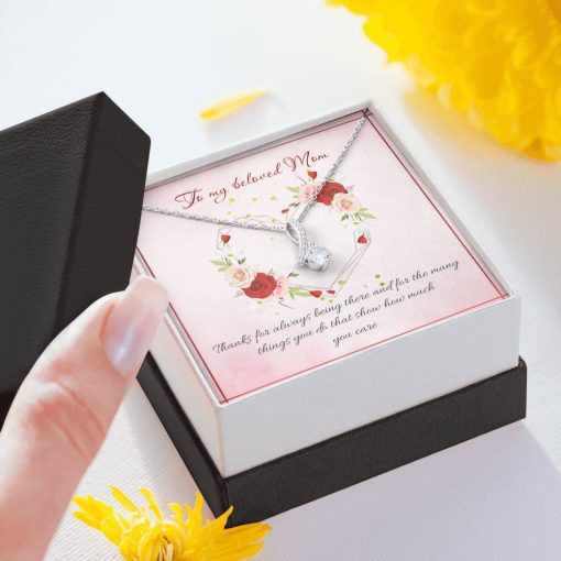 Gearhumans 3D To My Beloved Mom Happy Mothers Day Alluring Beauty Necklace GS23042115 ShineOn Fulfillment