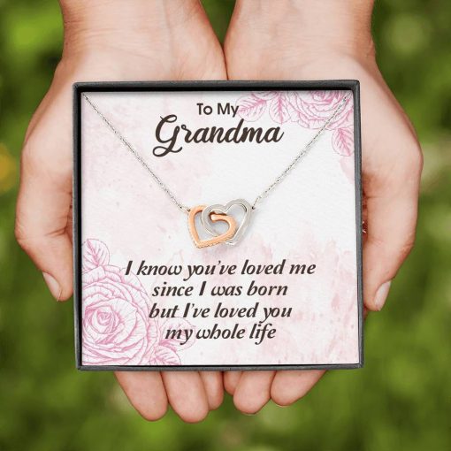 Gearhumans 3D To My Grandma Happy Mothers Day Interlocking Hearts Necklace 7 Gearhumans 3D To My Grandma Happy Mothers Day Interlocking Hearts Necklace GS2604213 ShineOn Fulfillment