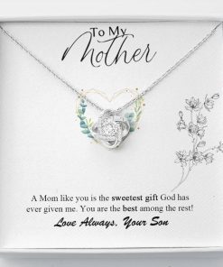 Gearhumans 3D To My Mother Happy Mothers Day Love Knot Necklace GS2204219 ShineOn Fulfillment Standard Box 