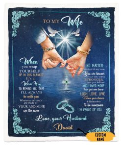 Gearhumans 3D To My Wife Custom Name Blanket GS06072112 Blanket Blanket M(51''x59'') 