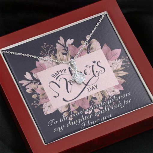 Gearhumans 3D To My Wonderful Mom Happy Mothers Day Alluring Beauty Necklace 16 Gearhumans 3D To My Wonderful Mom Happy Mothers Day Alluring Beauty Necklace GS22042111 ShineOn Fulfillment Mahogany Style Luxury Box