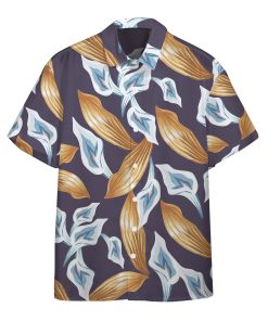 Gearhumans 3D Tom Selleck Magnum Pi Calla Lily Purple Custom Hawaii Shirt GS2206219 Hawai Shirt Hawai Shirt S 