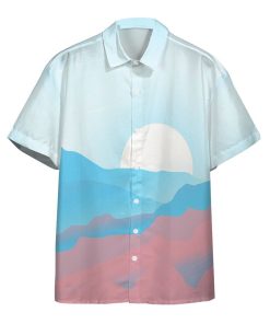 Gearhumans 3D Trans Pride Sunrise Custom Hawaii Shirt GS2105219 Hawai Shirt Short Sleeve Shirt S