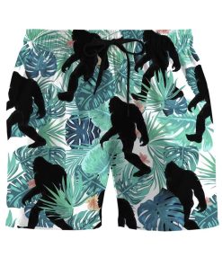 Gearhumans 3D Tropical Bigfoot Custom Beach Shorts Swim Trunks GV18088 Men Shorts Men Shorts S