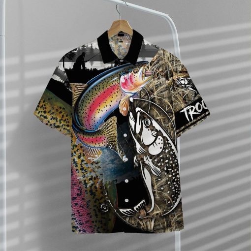 Gearhumans 3D Trout Fish Hawaii Shirt ZZ09046 Hawai Shirt