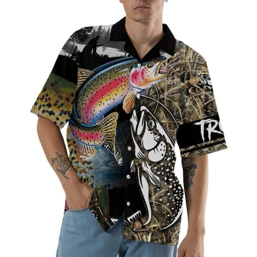 Gearhumans 3D Trout Fish Hawaii Shirt ZZ09046 Hawai Shirt