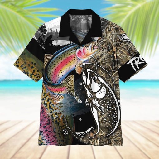 Gearhumans 3D Trout Fish Hawaii Shirt ZZ09046 Hawai Shirt