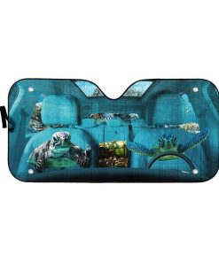 gearhumans 3D Turtle Custom Car Auto Sunshade Custom Car Auto Sunshade GL210711 Auto Sunshade 57''x27.5'' 