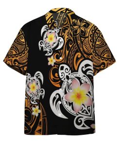 Gearhumans 3D Turtle Plumeria Polynesian Hawaii Shirt ZZ02046 Hawai Shirt Short Sleeve Shirt S 