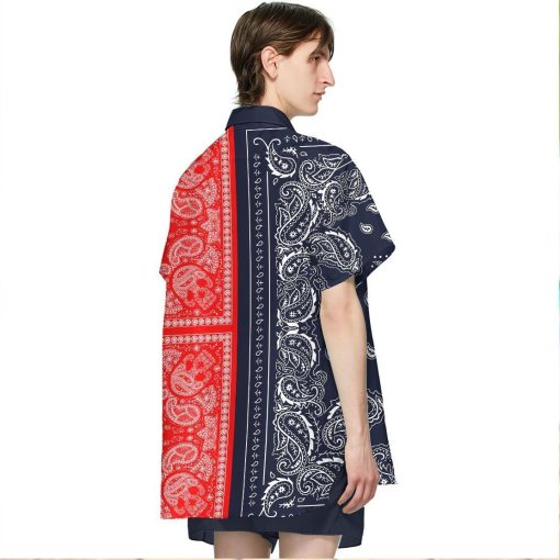 Gearhumans 3D Two Paisley Bandanas Hawaii Shirt ZK0705217 Hawai Shirt