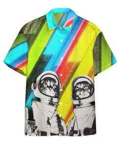 Gearhumans 3D Two Spacecats Custom Hawaii Shirt GO13052130 Hawai Shirt Short Sleeve Shirt S 