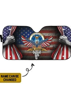 Gearhumans 3D US Air Force 4th July Custom Name Car Auto Sunshade GS08062110 Auto Sunshade 57''x27.5'' 