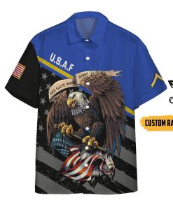Gearhumans 3D US Air Force Veteran Custom Rank Short Sleeve Shirts GW060511 Hawai Shirt Short Sleeve Shirt S 