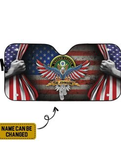 Gearhumans 3D US Armed Forces 4th July Custom Name Car Auto Sunshade GS0806218 Auto Sunshade 57''x27.5'' 