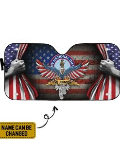 Gearhumans 3D US Army National Guard 4th July Custom Name Car Auto Sunshade GS09062112 Car Hanging Car Hanging/1 Pack 57''x27.5'' 